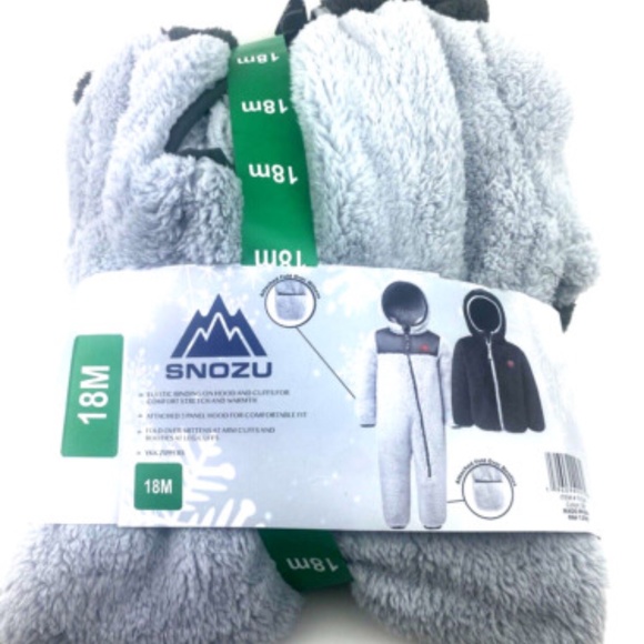 Baby Fleece Jacket Snowsuit Size 18m Snozu Mittens Booties Boys Girls Hooded - Picture 2 of 8